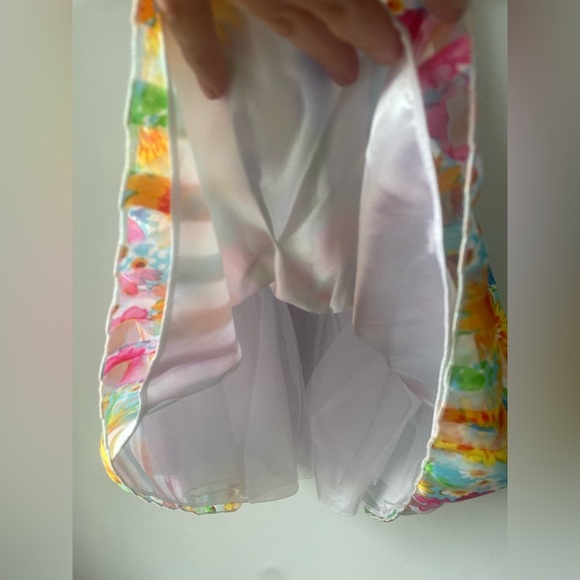 American Princess, girls size 6, lined and tulle floral rosette formal dress EUC - Picture 4 of 4